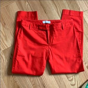 Red GAP slim cropped pants